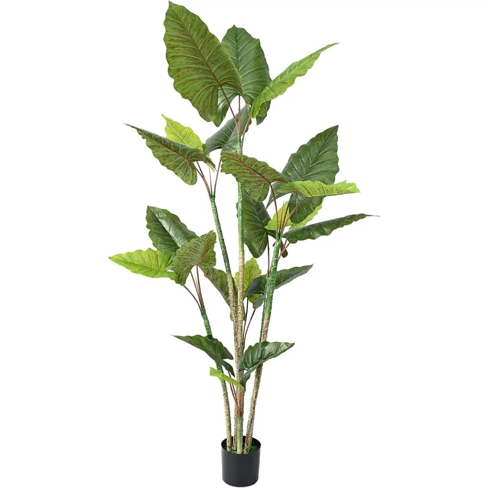 

Black Tall Flowerpot, Fake Tree, Artificial Tropical Floor Plant, Home Office and Daily Use, Artificial Silk Plant