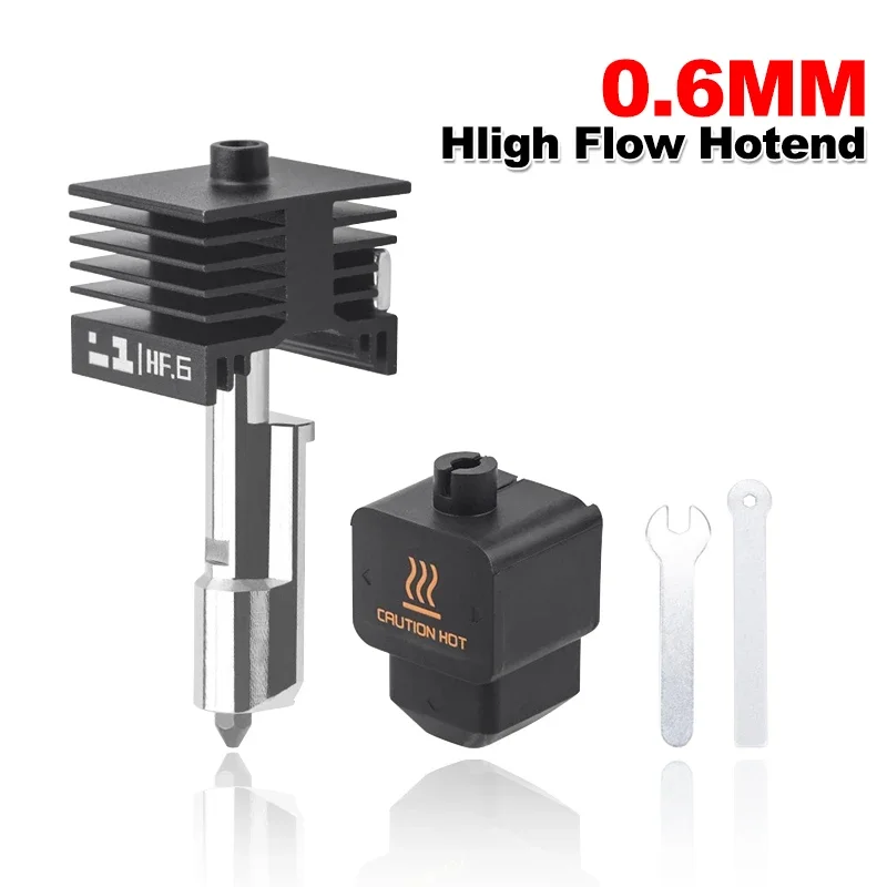 Voor Bambu Lab H2D X2D Hotend Kit 0.2/0.4/0.6/0.8mm gehard stalen nozzle hotend voor H2D H2S hotend vervanging 3D-printer onderdelen