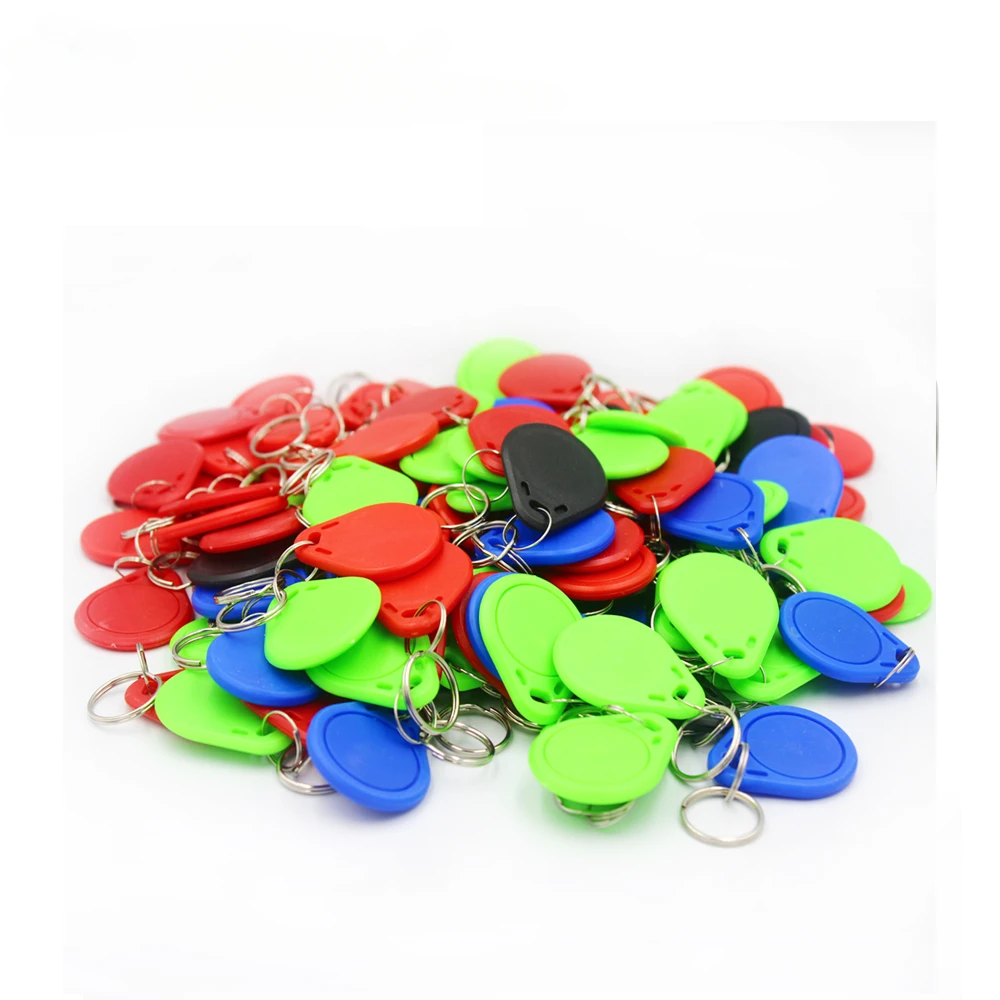 100pc/lot 13.56MHz IC M1 Keyfobs Tags Access Control RFID Key Finder Card Token Attendance Management Keychain