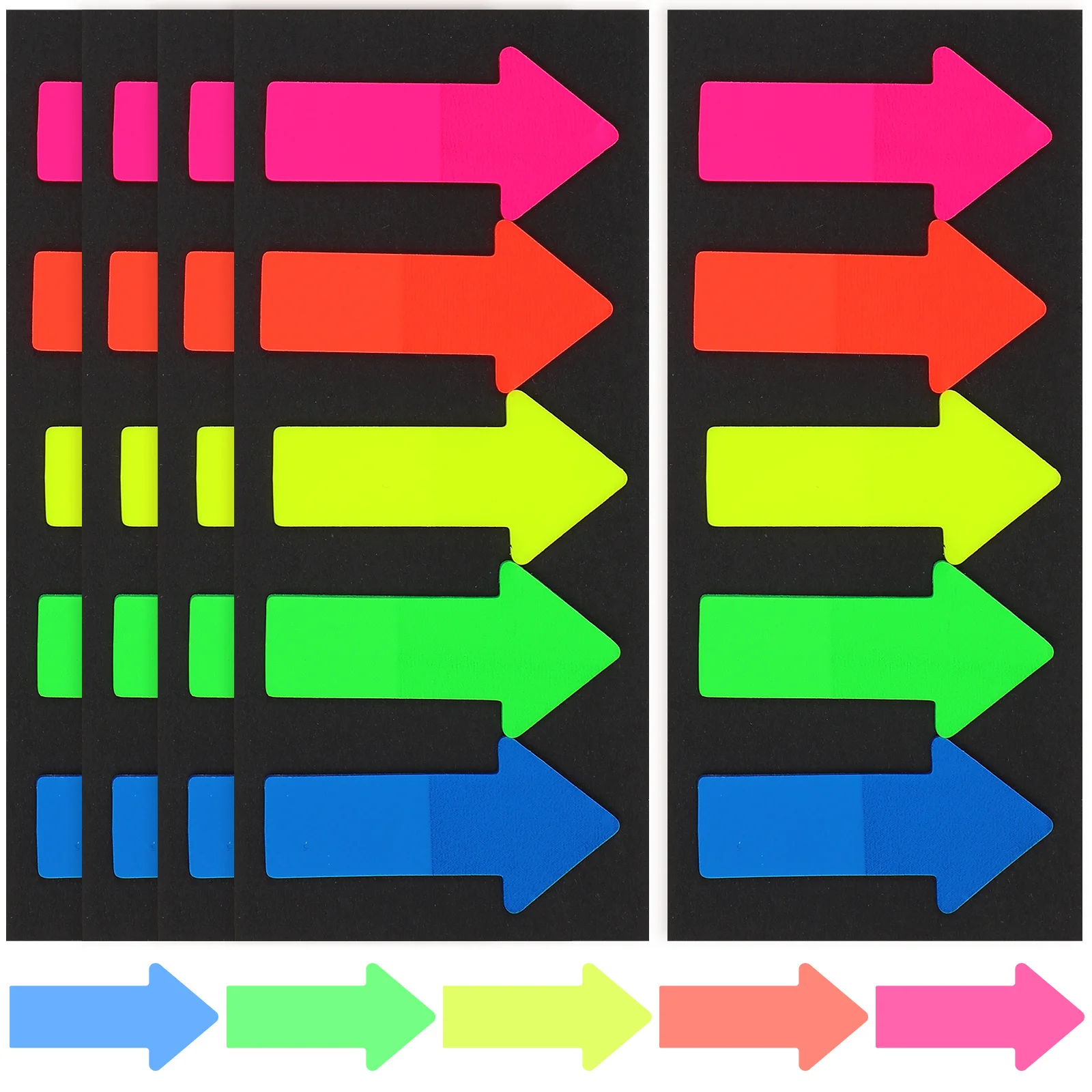 

10Sets Re-Stickable Arrow Shaped Stickers Bookmarks Page Markers for Reading Stationery Accessories Page Markers