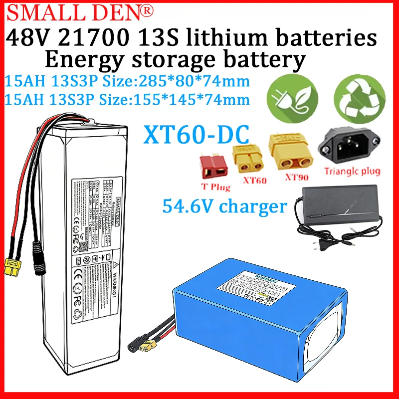 48V15AhLithiumBattery2170013S3POff-roadVehicleCampingScooterHighPower0-1500Wswimmingboatscapacity+54.6Vcharger-AliExpress
