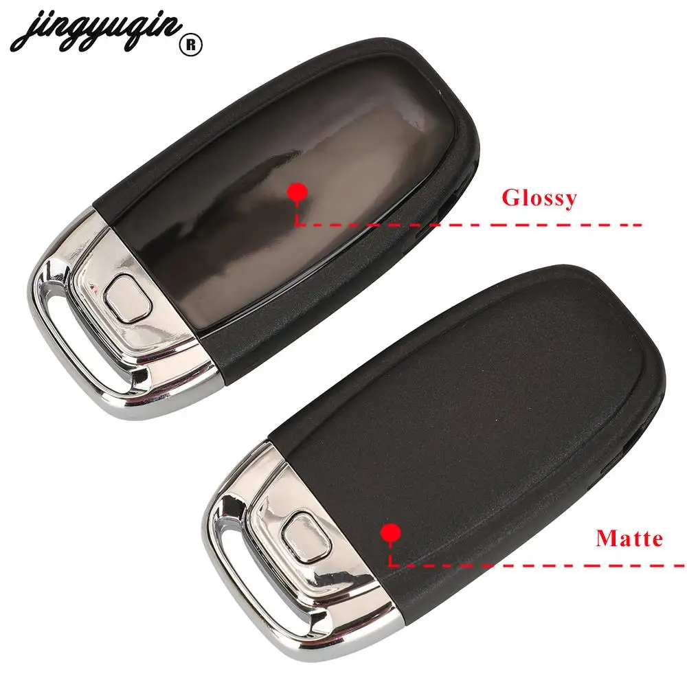 jingyuqin 3/4 Buttons Car Remote Key Case For Audi Q5 A4L A5 A6 A7 A8 RS4 RS5 S4 S5 Matte / Glossy Shell HU66 Balde Replacement