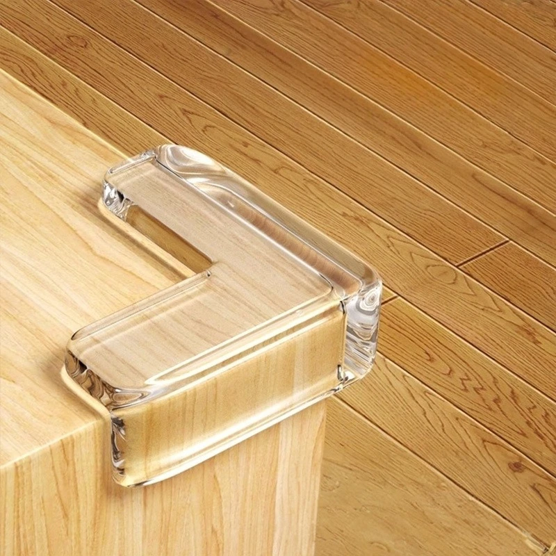 2pcs Clear Silicone Table Corner Anti-collision Guard Strip Transparent Furniture Edge Protector Baby Safety Bumper Corner Cover