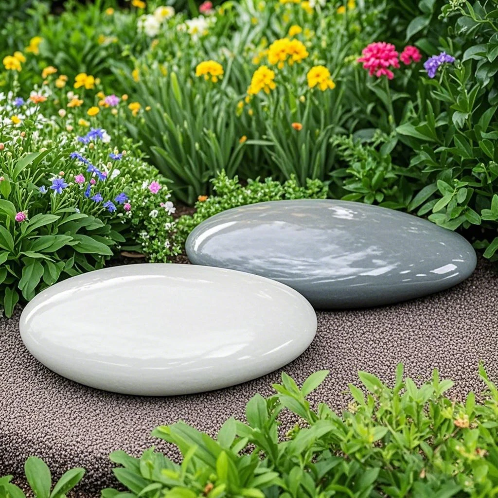 

Weather Resistant Fiberglass Stone Stool Seating Unique Art Convex Cobblestone Chairs for Outdoor Public Areas Bedrooms Schools