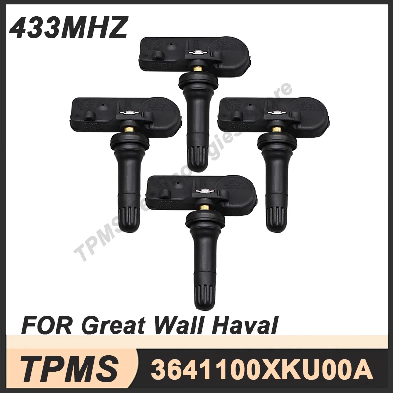 

4PCS TPMS Tire Pressure Monitoring Sensor For Great Wall Teng Wing C30 Haval H2 H6 H9 M4 3641100XKU00A 433MHz