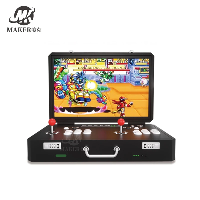 19-inch draagbare Arcade Games-kast Duizend vechtspellen Videogameconsole Multi Fighter Machine