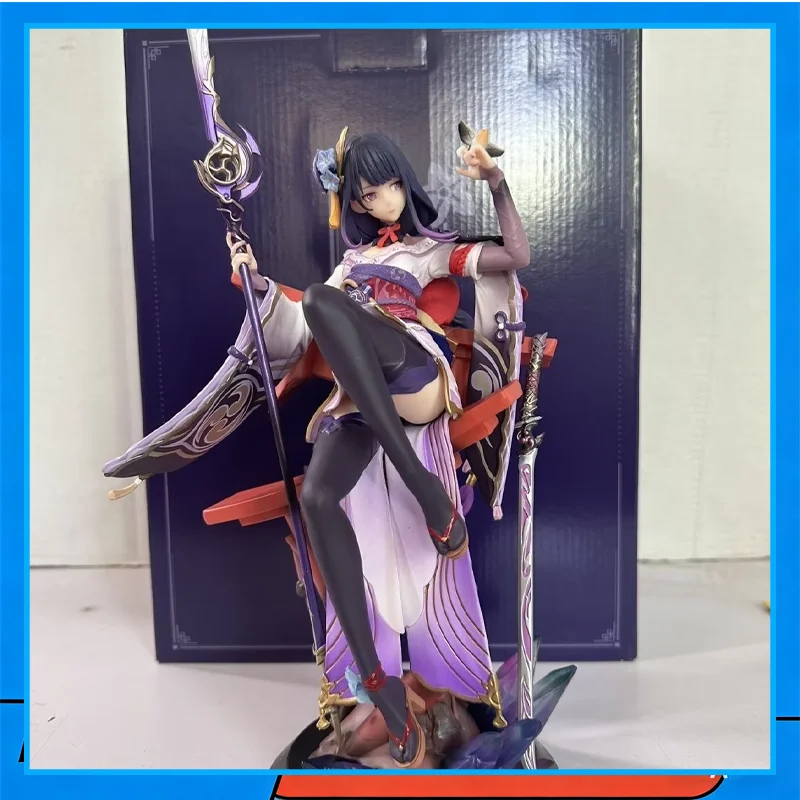 

35cm Gaming Merchandise - One Heart Pure Land Raiden Shogun Sitting Figure Model Display Collectible Statue