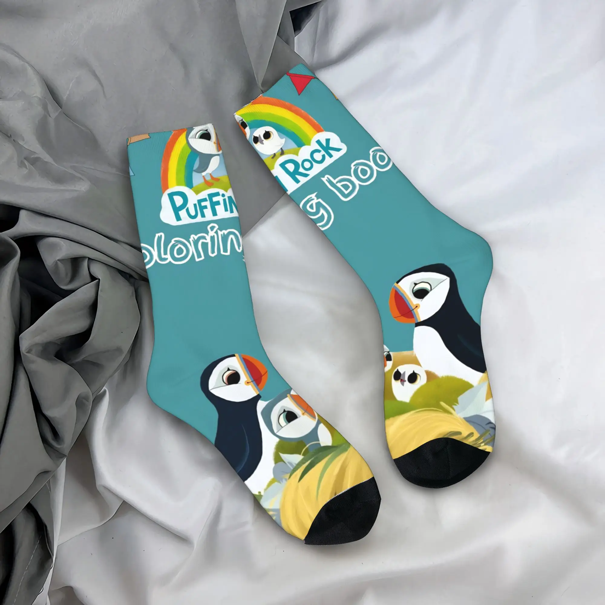 Puffin Rock Oona Baba  Stockings  Design Elegant Socks Autumn Anti Skid Socks Men Running Sports Comfortable Socks