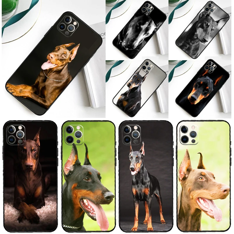 Funda de teléfono Doberman Pinscher Dog para iPhone 16 15 Pro Max 12 13 Mini 11 14 Pro Max XR 16 15 Plus 16e