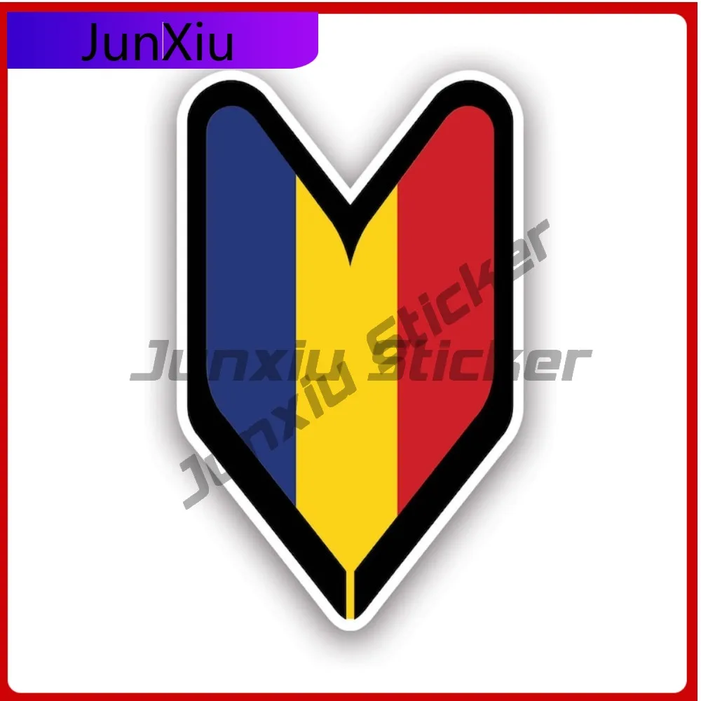 

Epic Street Romanian Driver Badge Sticker Decal American Made Uv Protected Wakaba Green Shoshin Beginner Sign Soshinoya