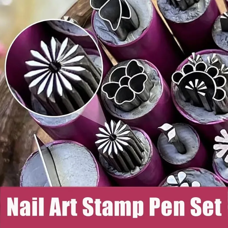 6/10/15PCS Nail Art Stamp Pen Set Nail Graffiti Nail Art Dotting Tools mit einfach zu verwendender NailStamp Pen DIY NailArt Tools