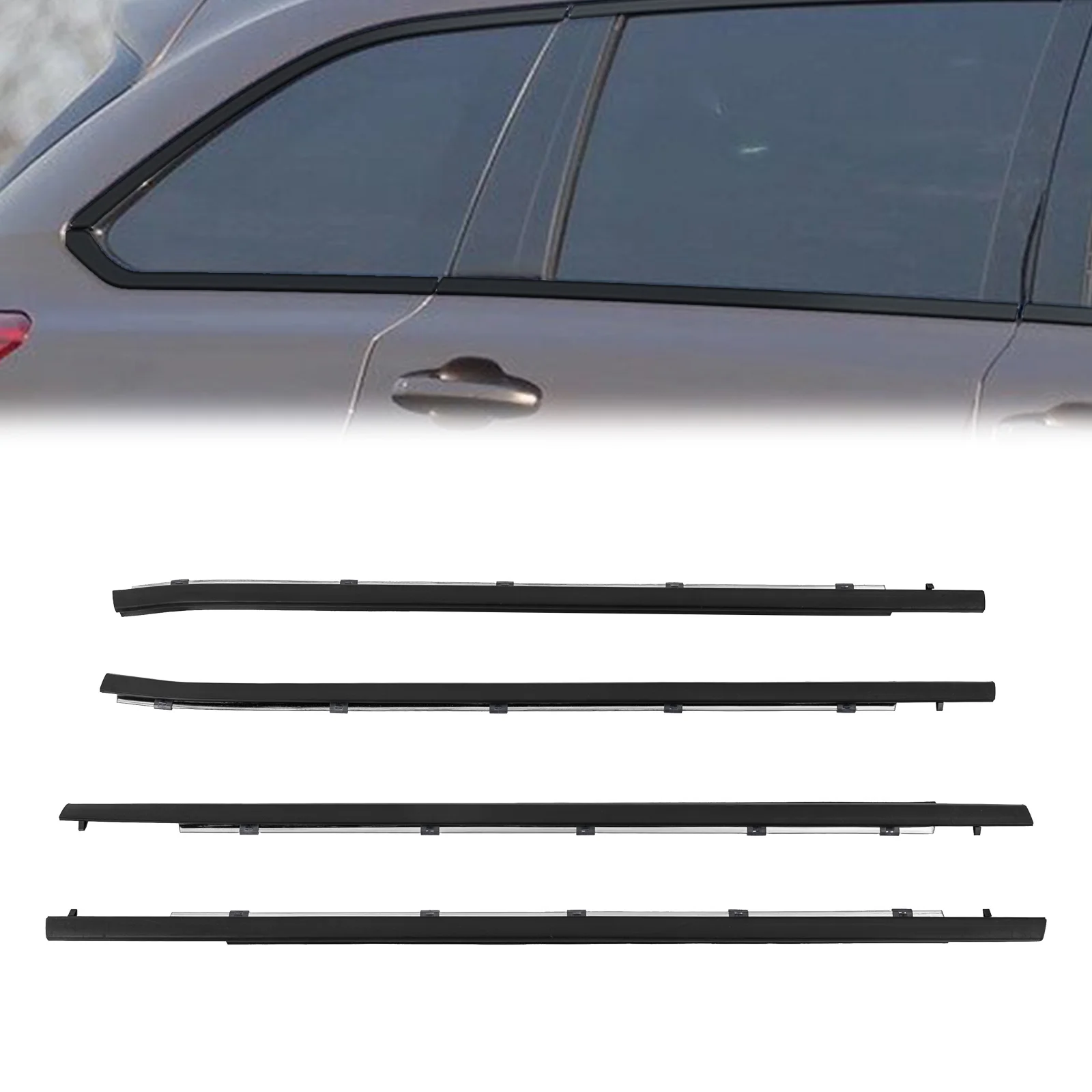 

4 шт., молдинговая отделка для окон, молдинговая Крышка для Toyota Highlander 2014-2019, автомобильные внешние аксессуары