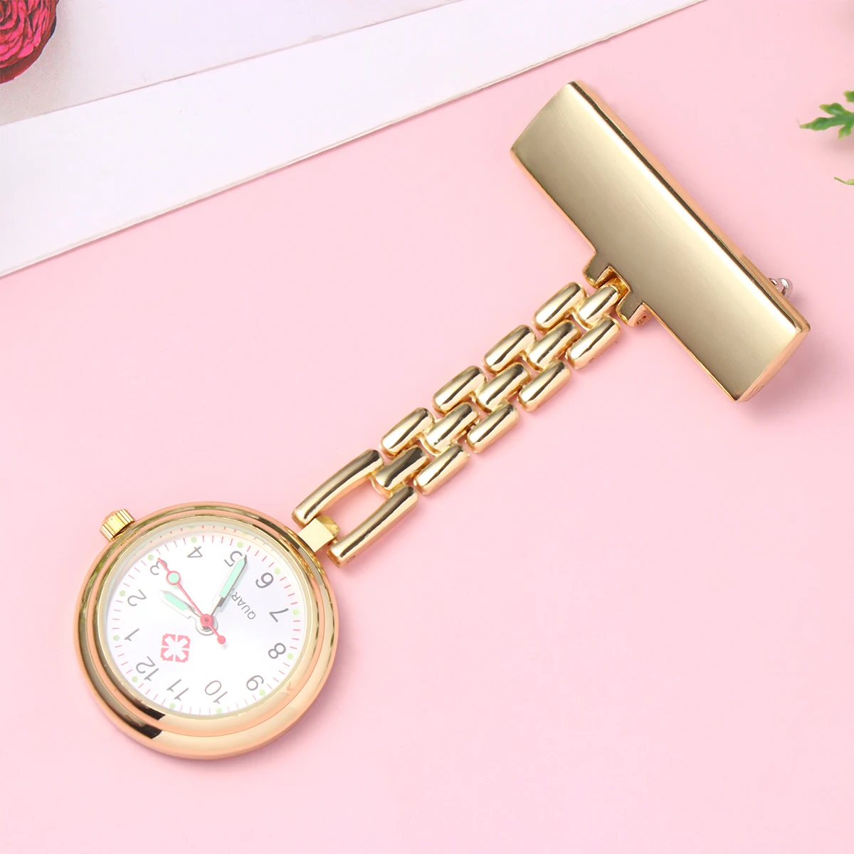 

Pocket Watch Zinc Alloy Nurses Watches Fob Safety Pin Durable Luminous Night Doctor Hanging Key Ring Practical Lightweight Small