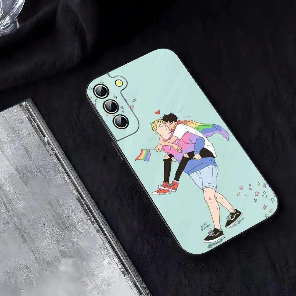 Cartoon Heartstopper Phone Case for Samsung Galaxy S24 S23 S22 S20 S21 Ultra Fe Plus M54 A34 A54 A24 A52 A53 Coque