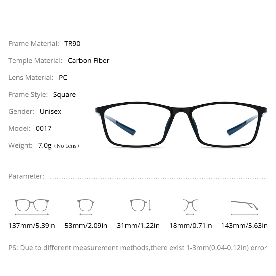 NIANZHEN TR90 ألياف الكربون النظارات الرجال مربع العلامة التجارية تصميم النظارات الإطار الرجعية خفيفة الوزن نظارات نظارات 0017