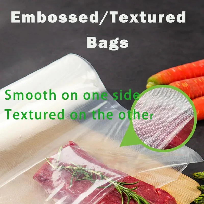 50pcs Vacuum Sealer Bags, Disposable Airtight Compression Bag, Transparent Food Packaging Bag, For Meat,Fruit And Vegetable image 3