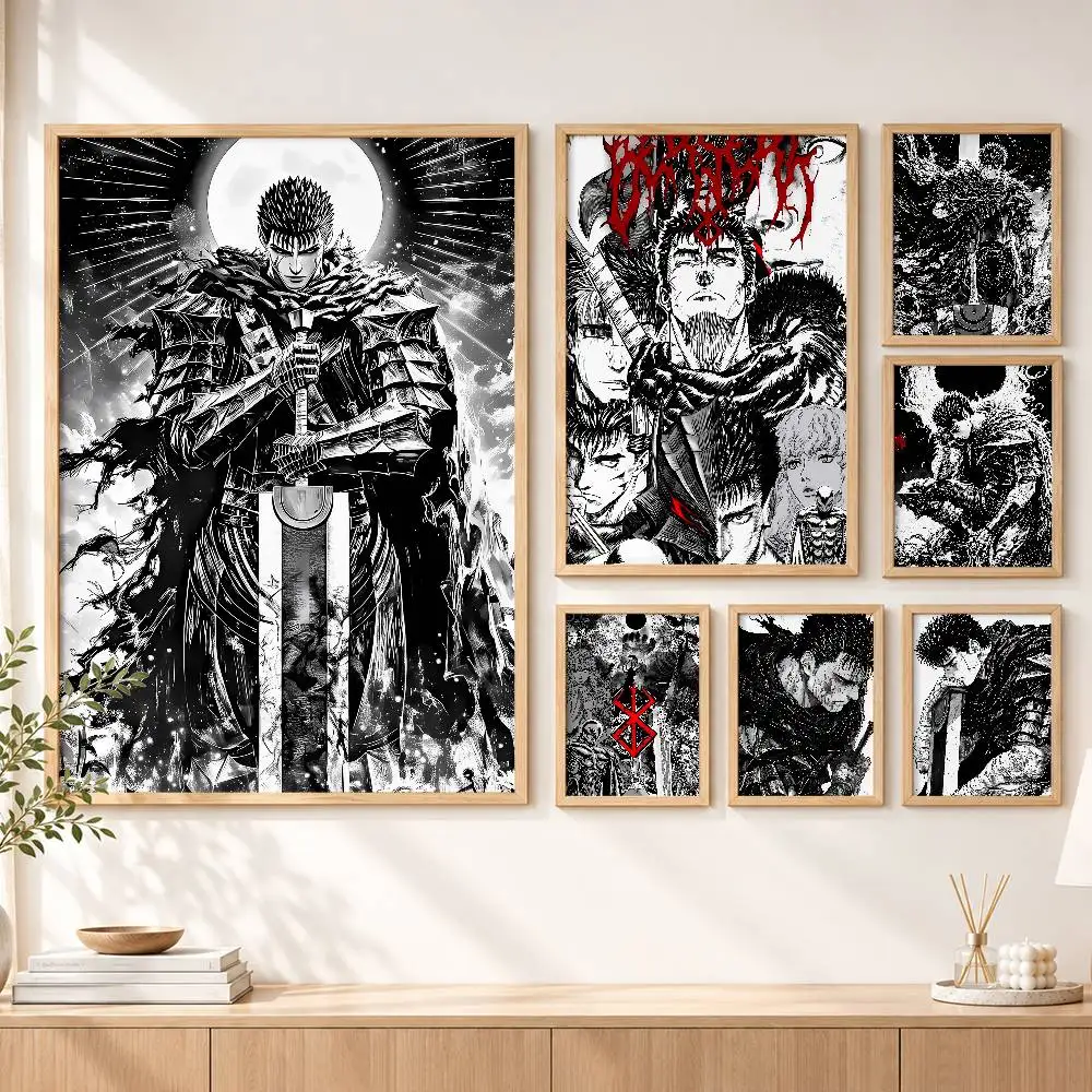 Manga B-Berserk G-Guts Customizable HD Self Adhesive Waterproof Wall Art Poster
