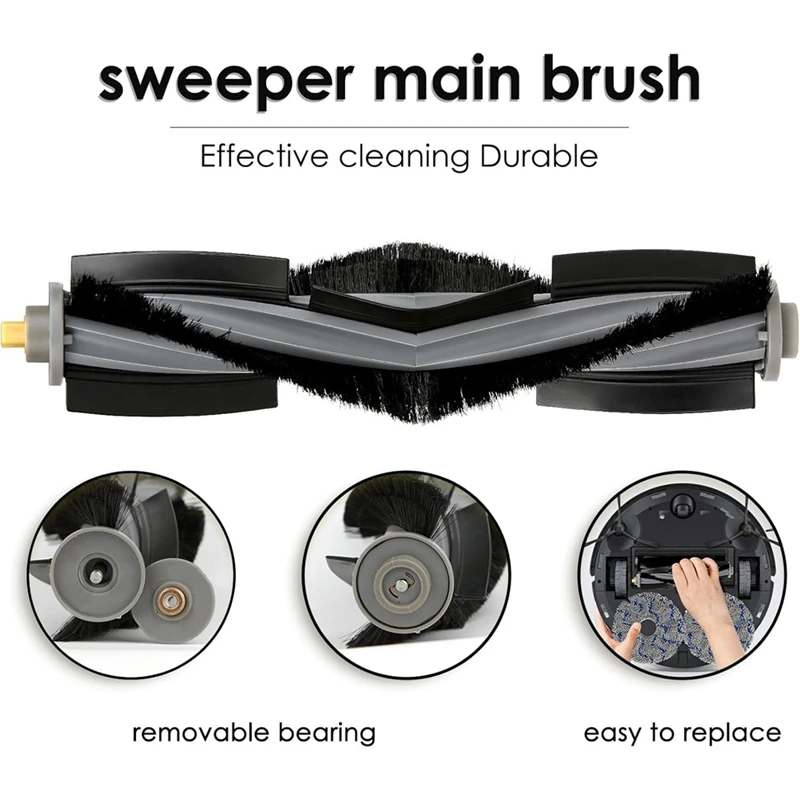 4 шт. основная щетка для пылесосов ECOVACS DEEBOT X1/X1 Omni/X1 Turbo/X1 PRO Omni/T10/T10 Omni/T10 Plus/T20/T20 Omni