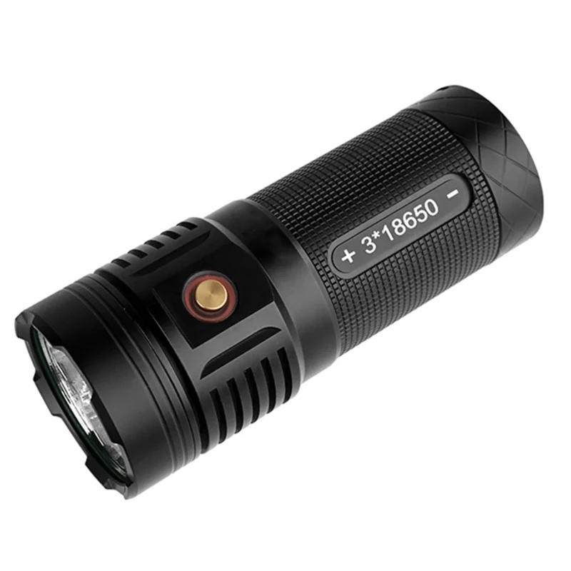 

8000 mm Super Bright Light Emitting Diode Flashlight White SST40 Light Emitting Diode Flashlight 600 meters range USB flash