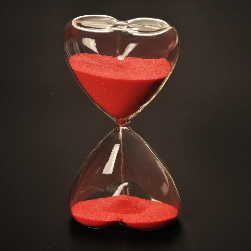 Exquisite and beautiful love shape time hourglass 15 minutes calculator Creative gift gift for girlfriend