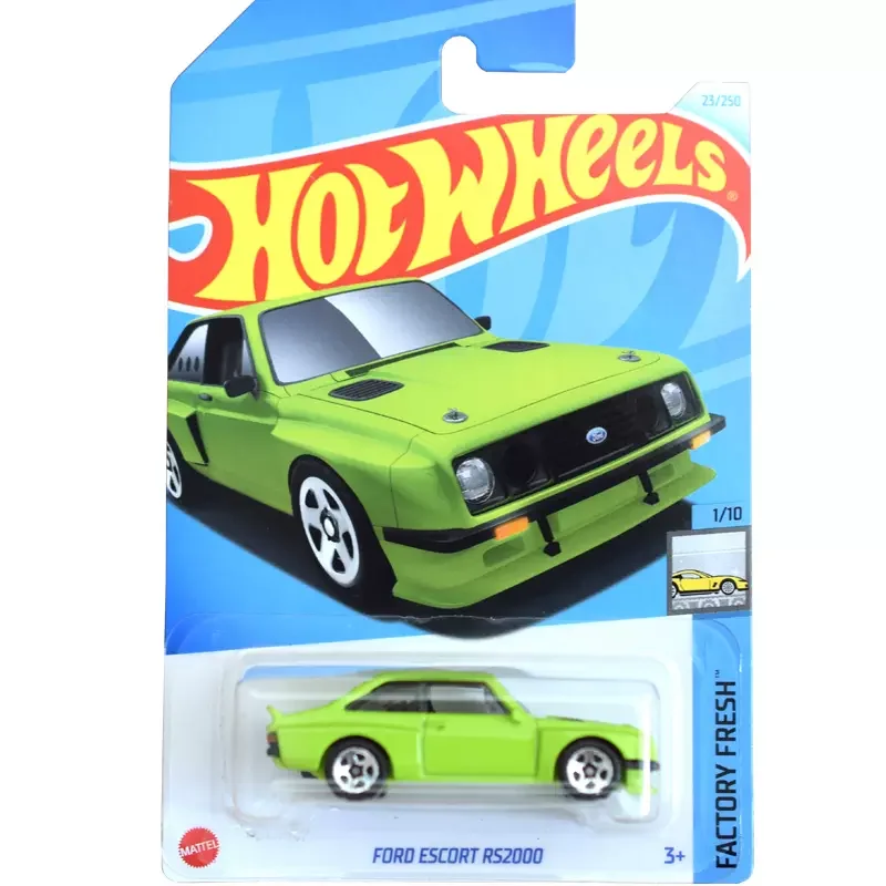 Genuine Hot Wheels Car Ford Escort RS2000 Kids Boys Toys for Children 1/64 Diecast Factory Fresh Model Vehicles Birthday Gift