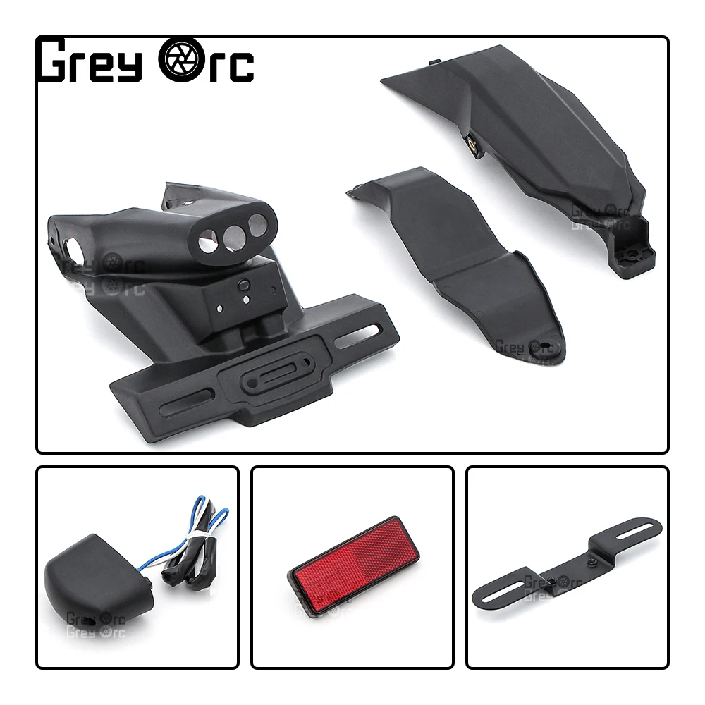 

Rear Fender Splash Guard License Plate Holder Light Bracket Turn Lamp For Kawasaki Zx 10r Zx-10r Zx10r 2016-2021 2019 2020