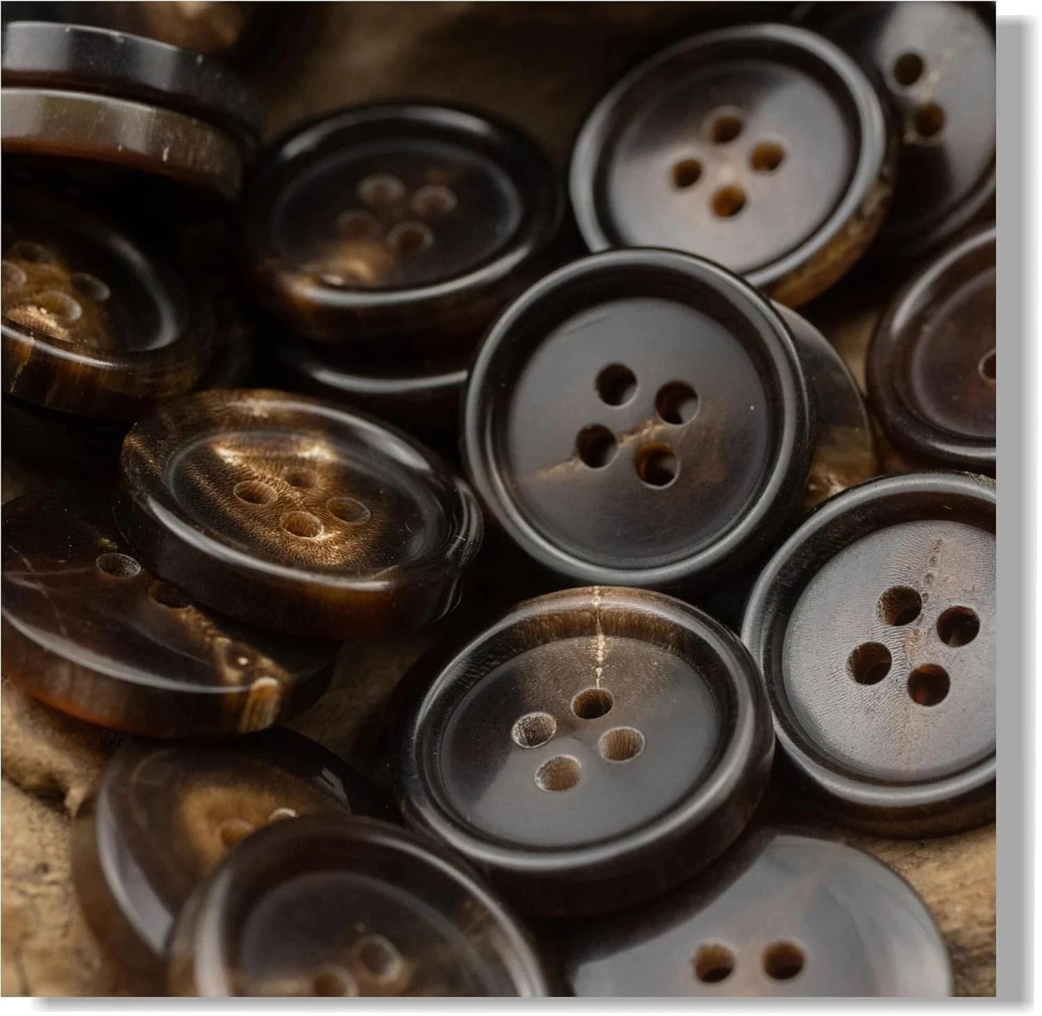 11pcs High Quality Natural Brown Black  Real Buffalo Horn Button Suit Jacket Blazer Coat Set Trim Horn Button 18mm  20mm 23mm