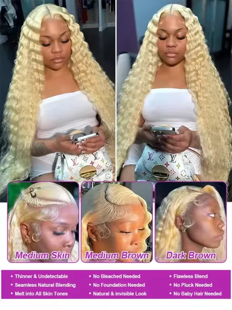 613 Human Hair Wig Deep Wave C - Eyelash Extension Natural Look review and price