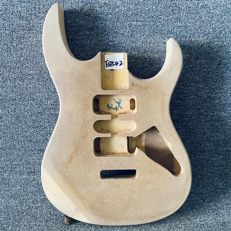 EB542 Electric Guitar Body HSH Pickups Tremolo Unfinished  Solid Wood With Plywood No Paints for DIY Replace