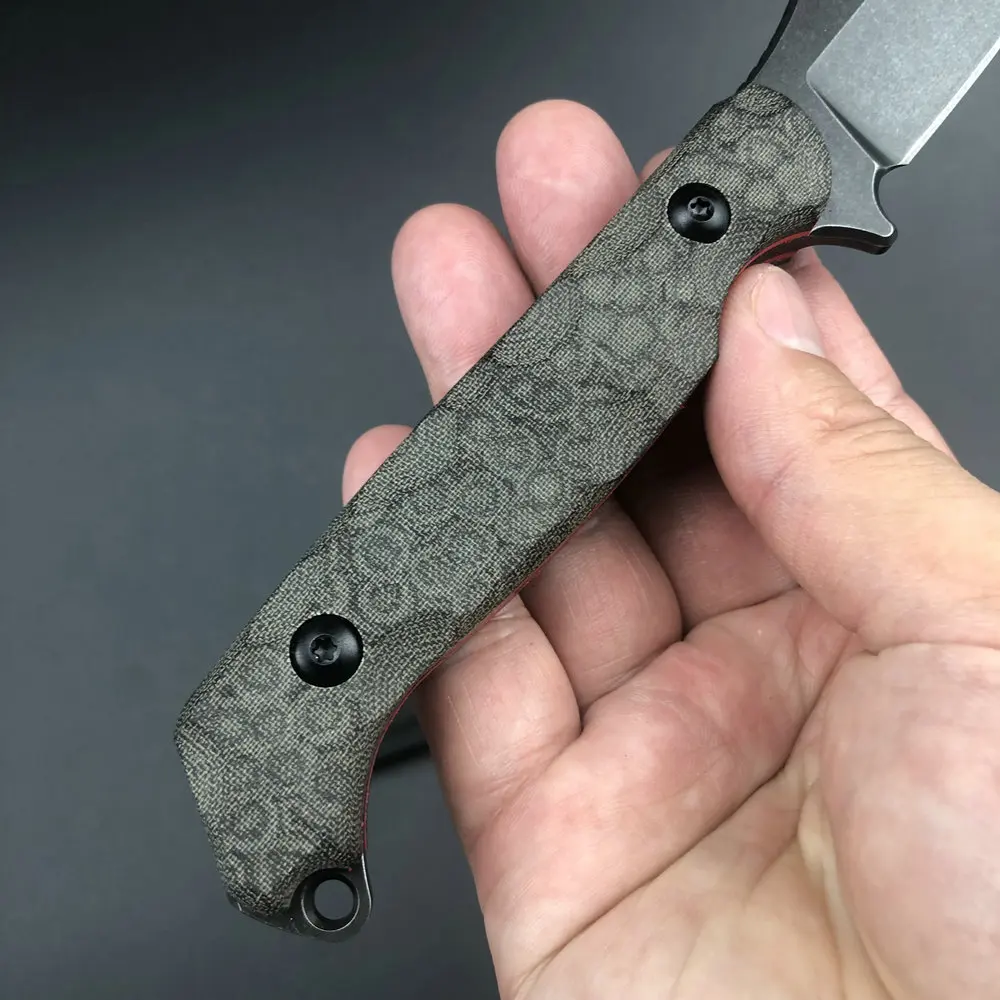 Trskt D2 Psk มีดยุทธวิธี,มีดล่าสัตว์,Survival Cool Camping มีด, edc Defense เครื่องมือสีดํา Stonewash ใบมีด Kydex Dropship