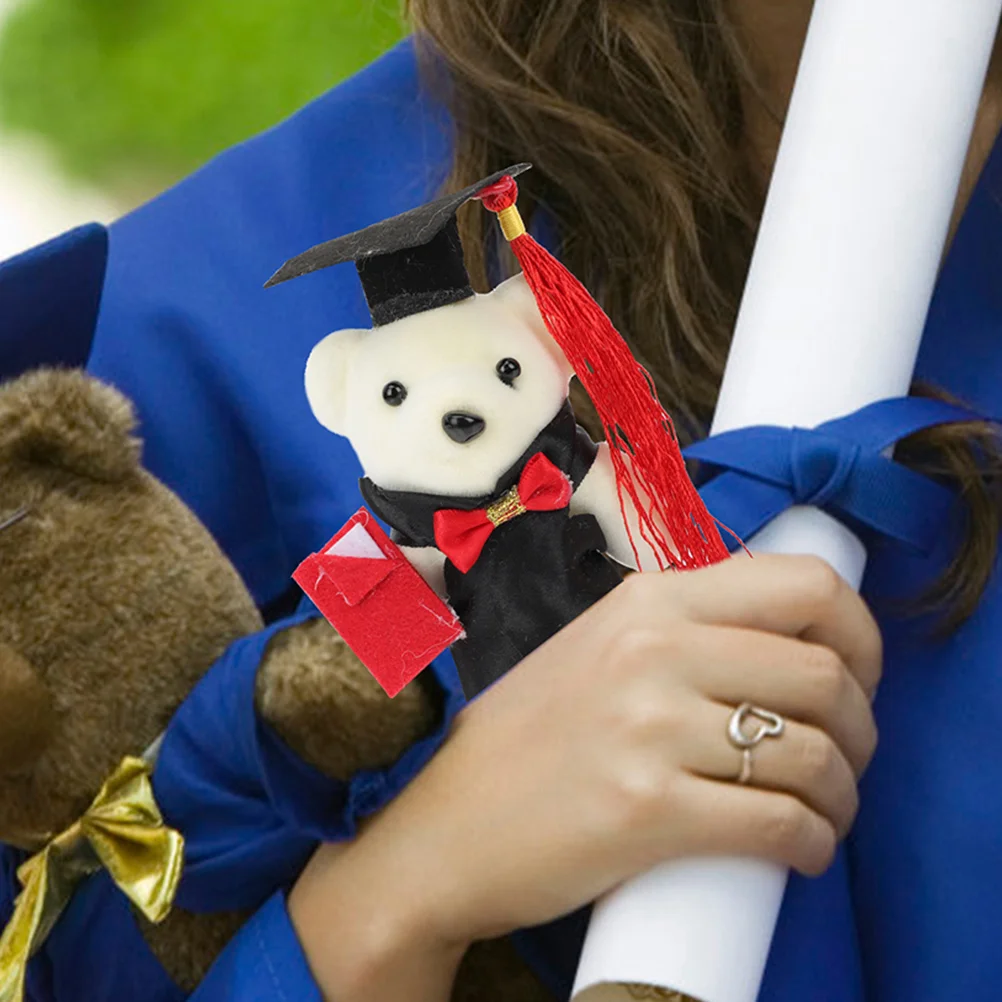 

9 Pcs Bouquet Material Graduation Bear Gift Plush Toy Bears Stuffed Animals Cute Party Adorable Gifts