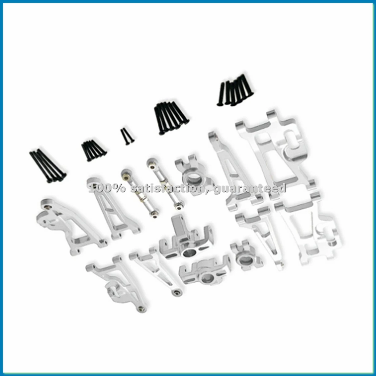 RC Car Accessories Metal Swing Arm Steering Cup Upgrade Set for Go 1/14 14209 14210 H14BM RC Car(Silver)-ABVK
