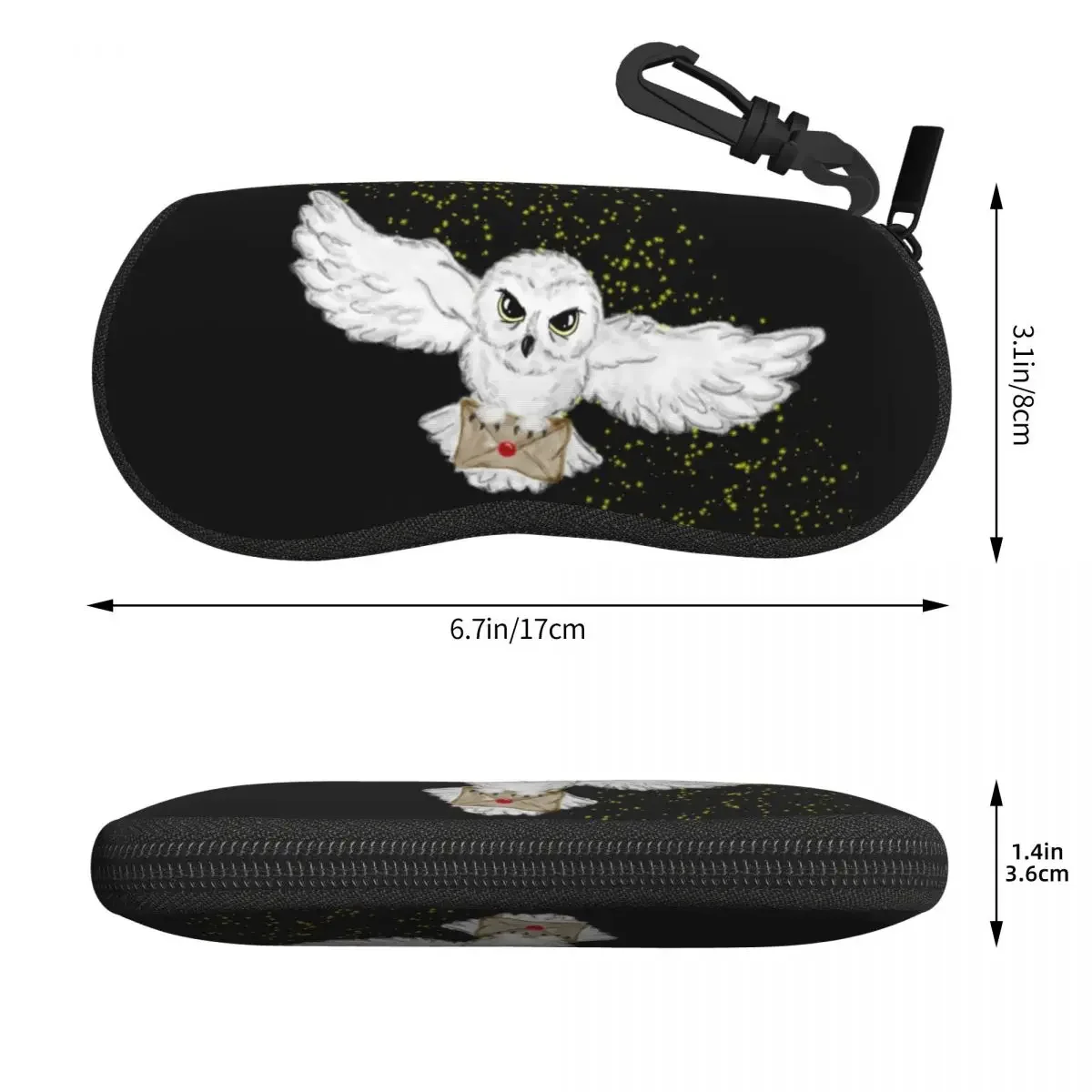 Custom Owl Flight Tote Bag Eyeglass Glasses Case Men Women Soft Witch Magic Sunglasses Protective Pouch