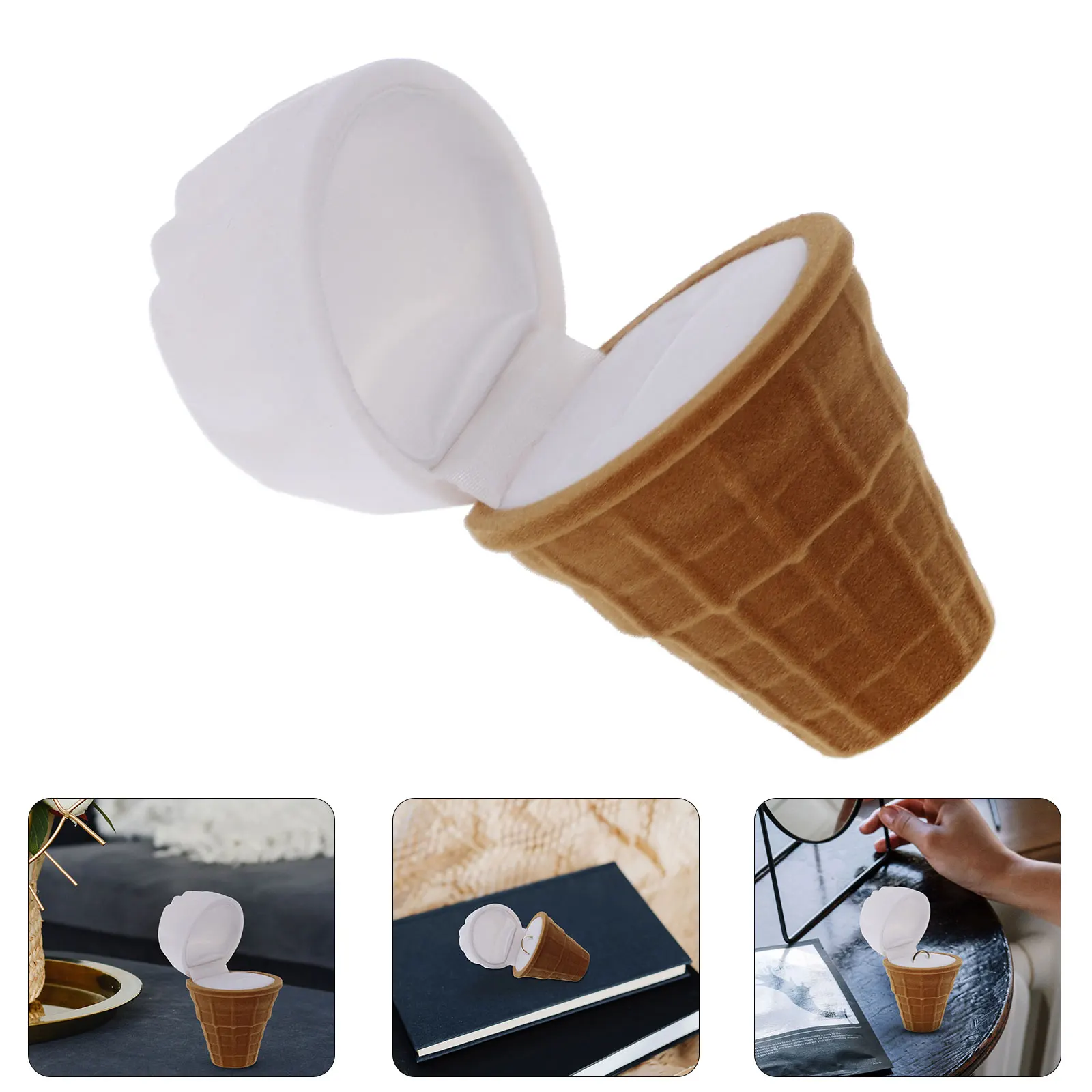 

Jewelry Box Proposal Ice Cream Earrings Travel Creative Flannel Wedding Party Supplies