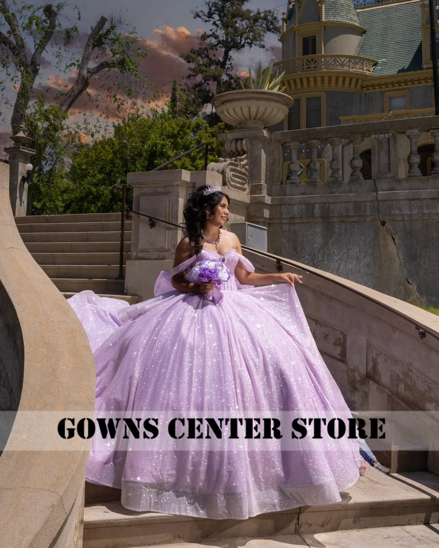 Fantaisie violet chérie Quinceanera robes pour les filles Appliques couches a-ligne robe De bal robes De 15 Quinceanera personnalisé