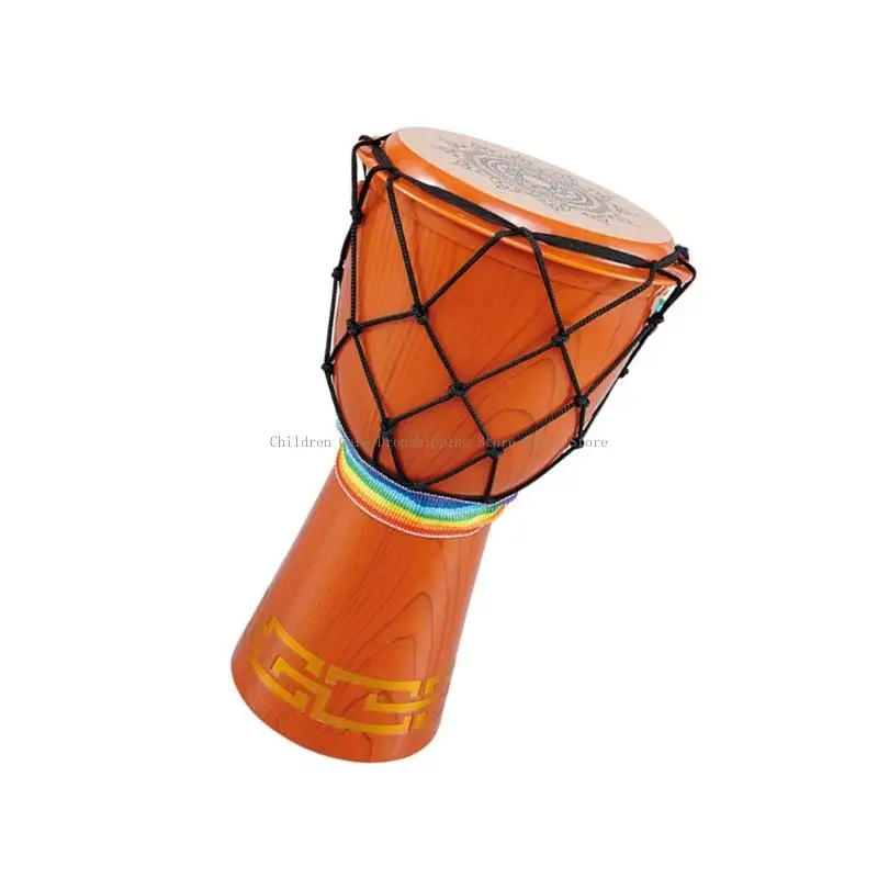 لعبة أداة الموسيقى ذات الطبلة اليدوية الملونة للأطفال الصغار مع نمط نابض بالحياة للتدريب على إيقاع الطفولة المبكرة لعبة تعليمية