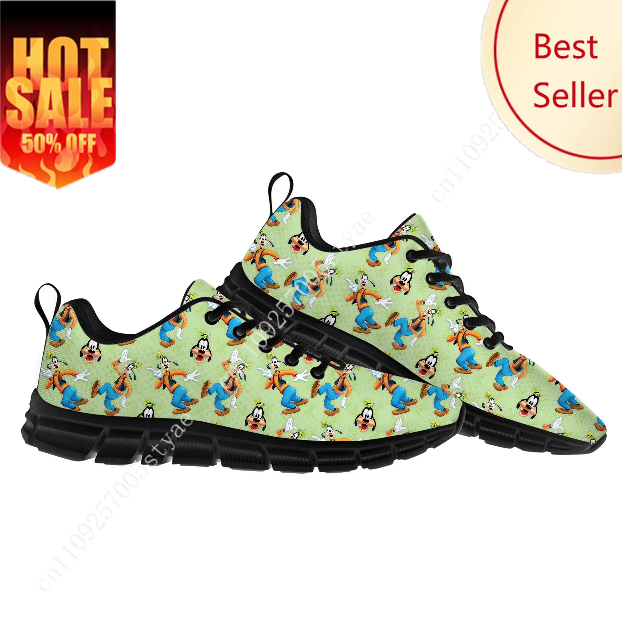 

Goofy Sports Shoes Disney Cartoon Decorate Sneakers Design Your Photo Logo Text Party Holiday Gifts Custom Shoe