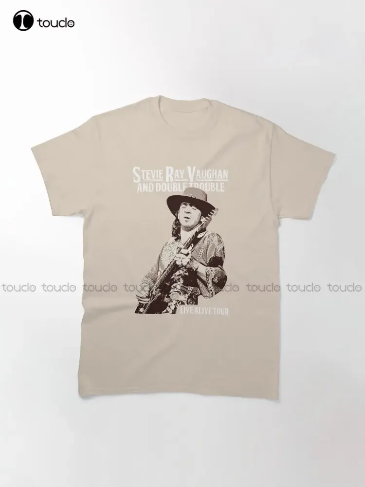 Live Alive Tour Poster Stevie Ray Vaughan T-Shirt Custom Aldult Teen Unisex Digital Printing Tee Shirts Custom Gift Xs-5Xl