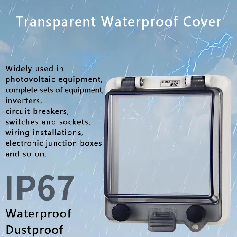 IP67 Circuit Breaker Transparent Waterproof Box Window Distribution Box Protect Window Cover Monitor Observation Window Switch