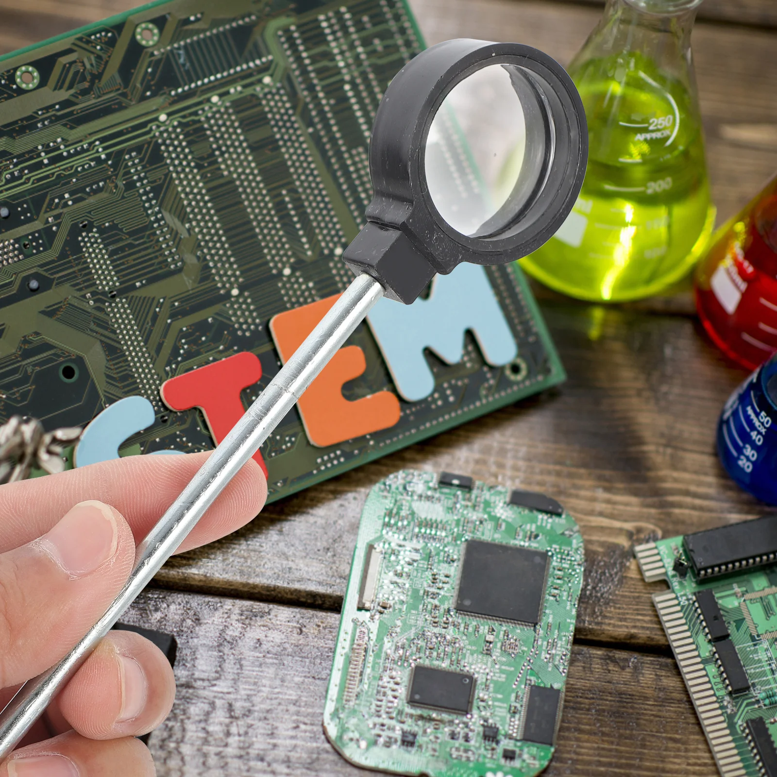 

2Pcs Physical Optical Concave Lens High Quality Science Teaching Instrument for Classroom Labs Educational Use Handheld