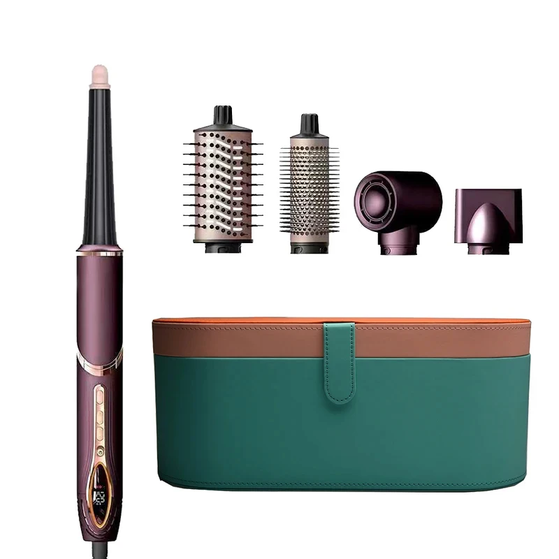 High-Speed 6 in 1 Multi Styler Blow Brush with Auto-Wrap Hair Curler 5 in 1 Set Negative Ion Fast Drying Professional Salon