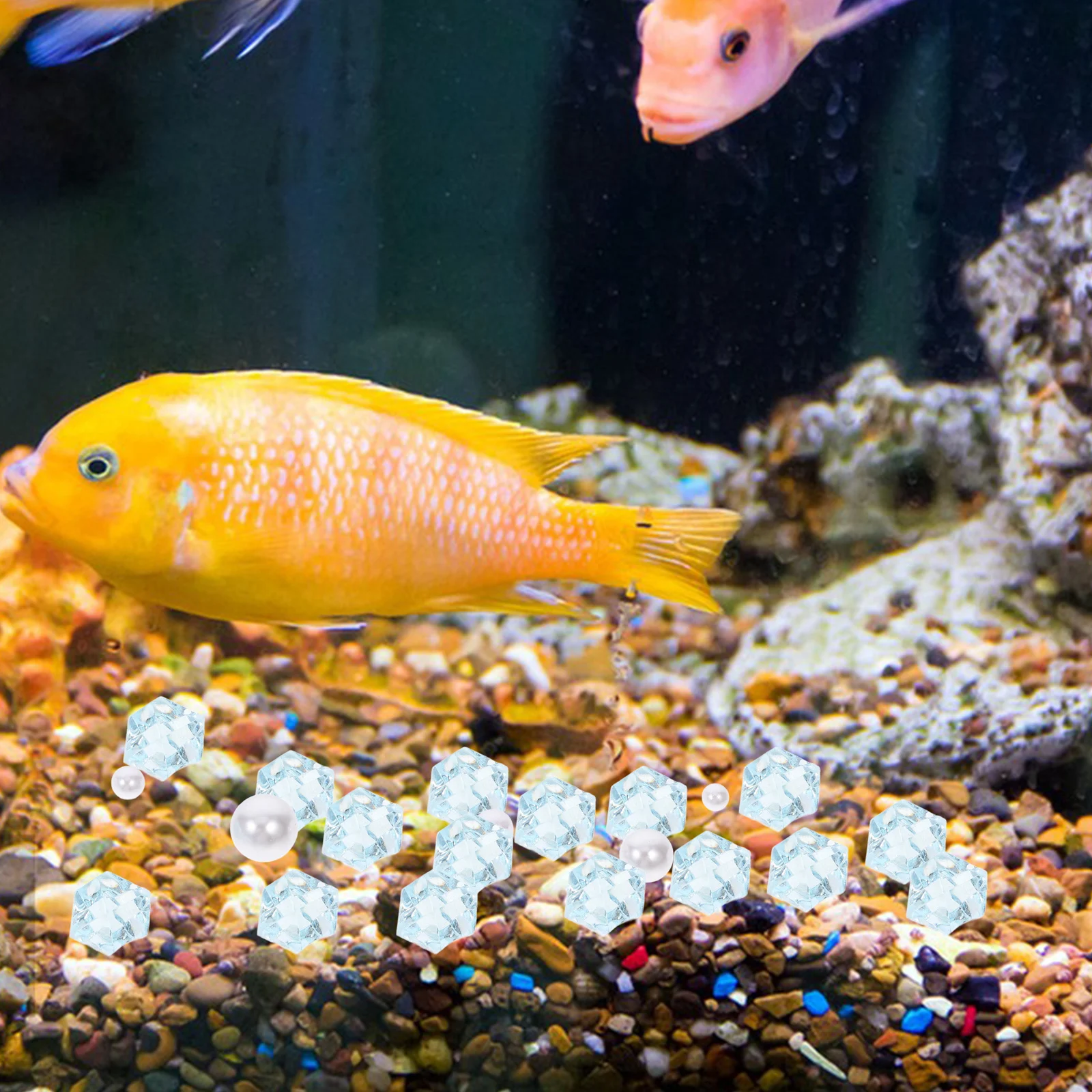 

Pearl Crystal Decorative Stones Clear Resin Aquarium Gravel For Fish Tank Bonsai Vase Filler Landscape Rocks Crushed