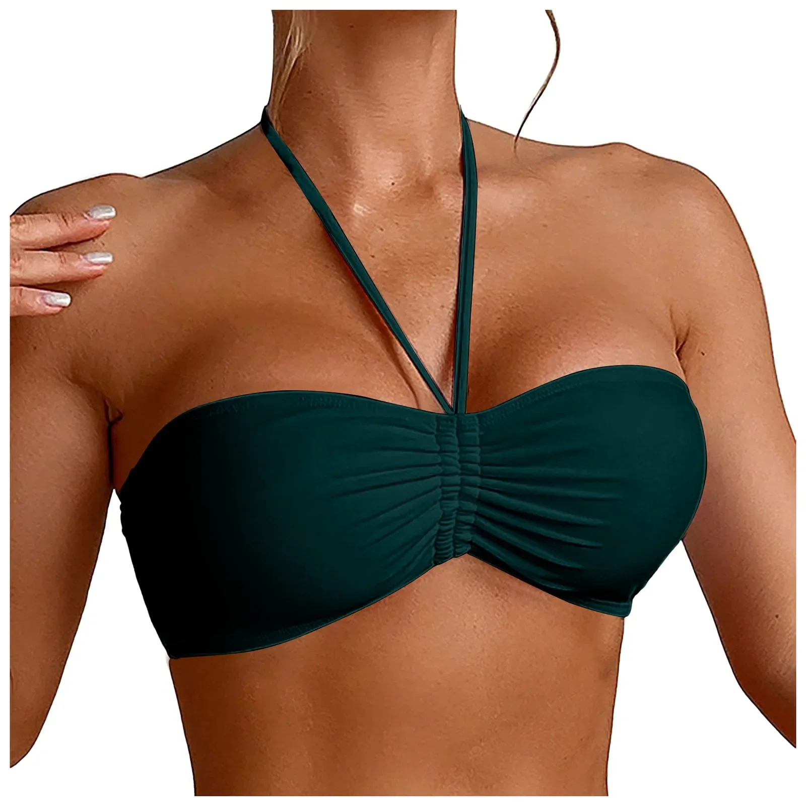 النساء Underwire بيكيني أعلى رفع السباحة أعلى سوللي البرازيلي مبطن ملابس السباحة قمم ثوب السباحة قمم لا أسفل لملابس سباحة حريمي الصيف