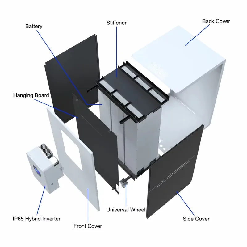 All-in-One 51.2V 450Ah Mobile ESS Home Solar LiFePO4 Battery Pack 23kWh Built-in Off-grid 6KW Inverter CAN Communication