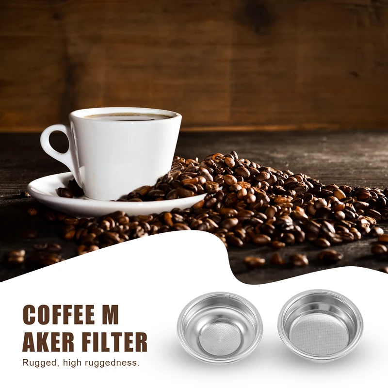 Очистка кофе, 2 шт., нержавеющая сталь, 58 мм, корзина с фильтром для кофе, чая для кофемашины эспрессо