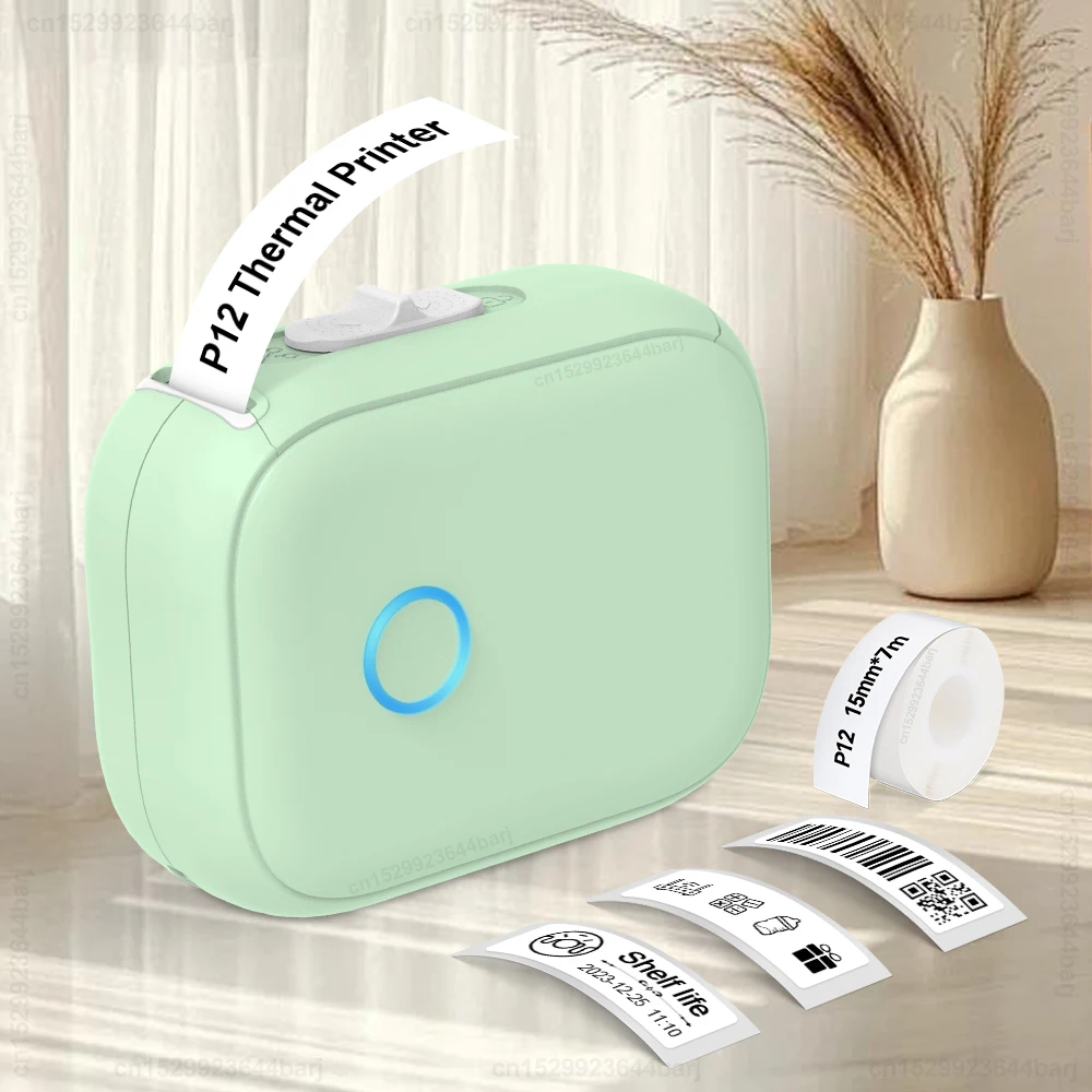 

Термопринтер этикеток P12 Подобный как D11 D110 D101 Marklife P12 Бесчернильный принтер этикеток Машина для изготовления клейких этикеток с непрерывной бумагой