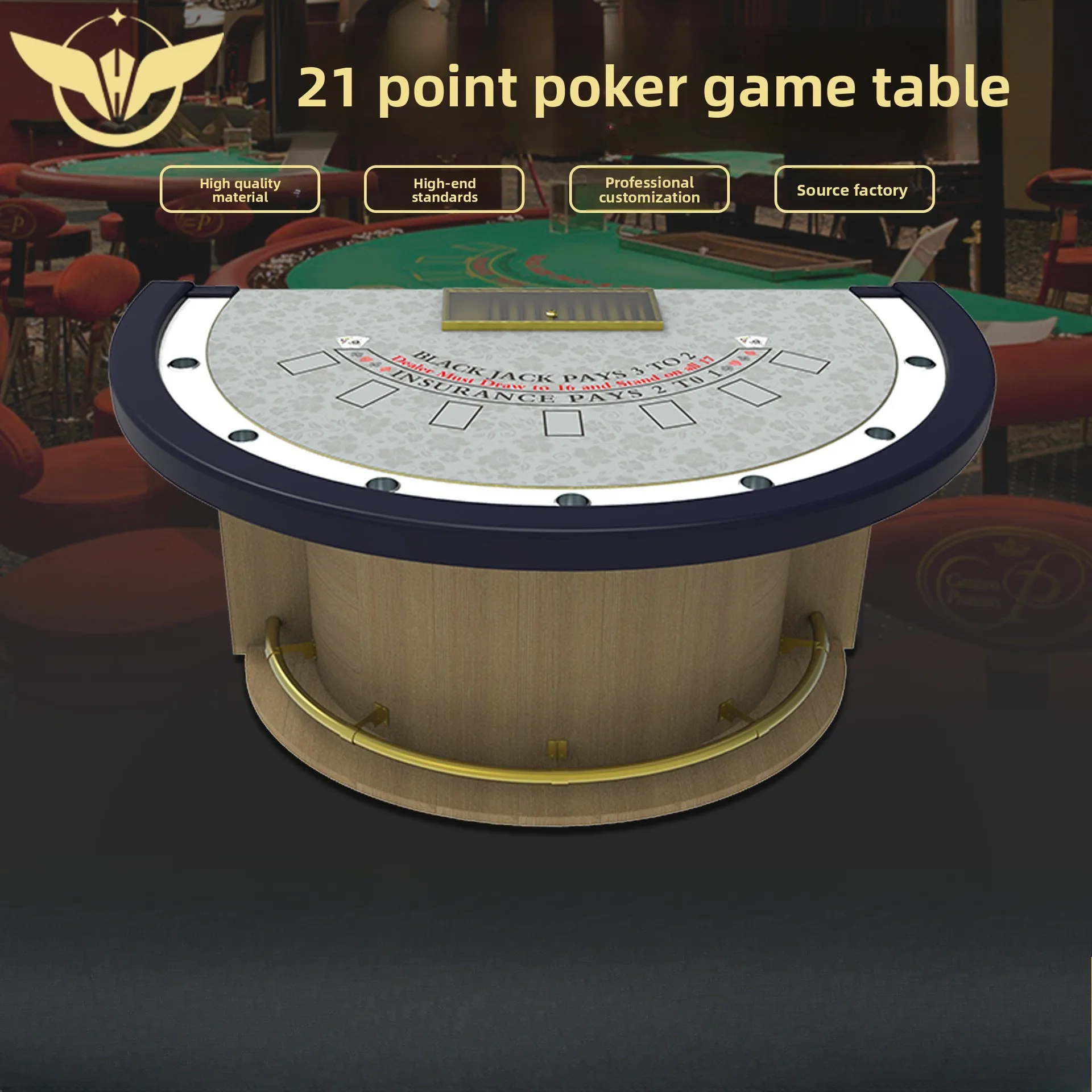 

Blackjack poker table Niuniu Dragon Tiger Baccarat game poker table poker table