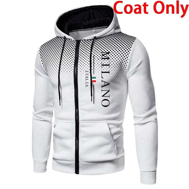 New Men's Jacket Tracksuit Casual Zip Hooded Sweatshirts Dot Coat Autumn Winter Sports Jogging Clothing 2026 Outdoors Streetwear - view 6