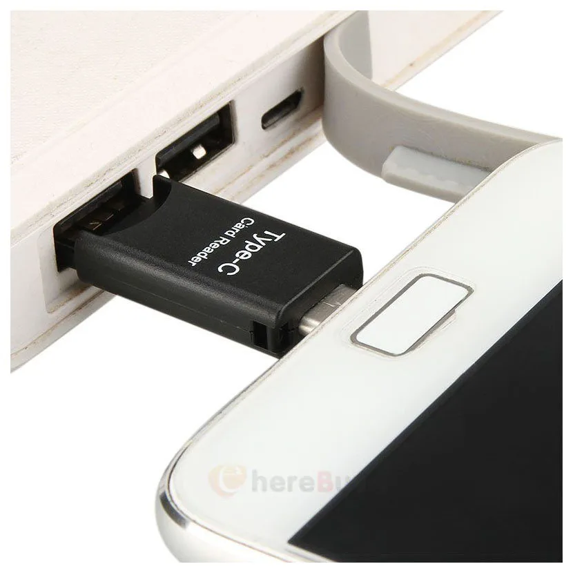 USB 3.1 Tipo C para Micro-SD TF Card Reader Adaptador, Macbook, PC, Celular