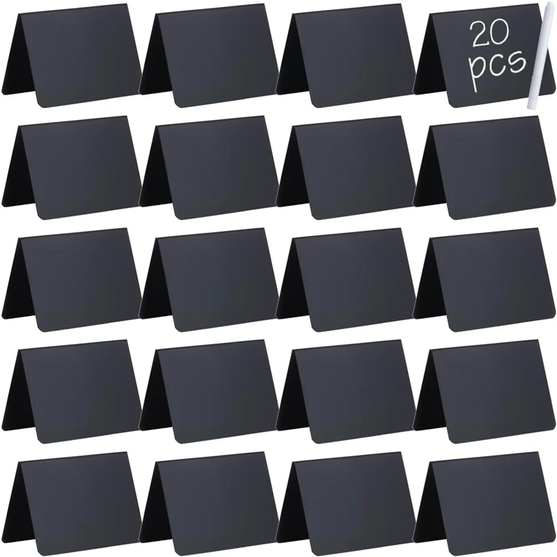 

5-20PCS Mini PVC Blackboard Menu Label Chip Message Board Recyclable Chalkboard Buffet Wedding Party Decor Ornaments Memo Props